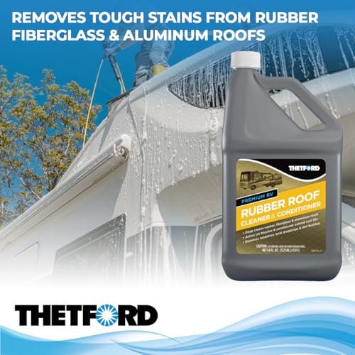 Thetford Premium RV Rubber Roof Cleaner - Non-Toxic, Non-Abrasive RV roof detergent 64 oz - Thetford 96016 - Image 4