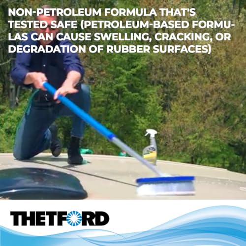 Thetford Premium RV Rubber Roof Cleaner - Non-Toxic, Non-Abrasive RV roof detergent 64 oz - Thetford 96016 - Image 3