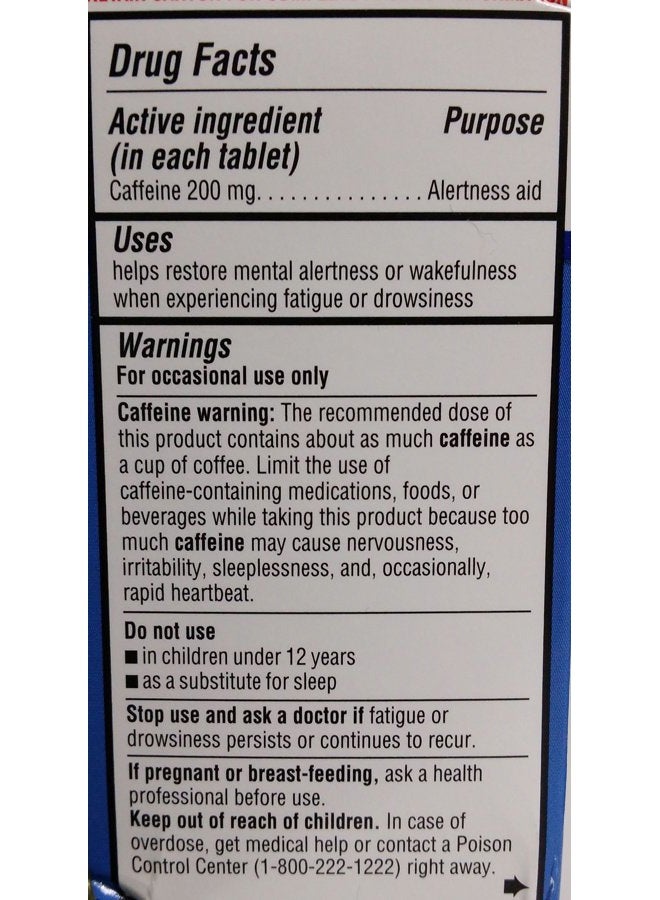 Equate مساعد اليقظة بالكافيين، 80 قرص، 200 ملغ - Image 2