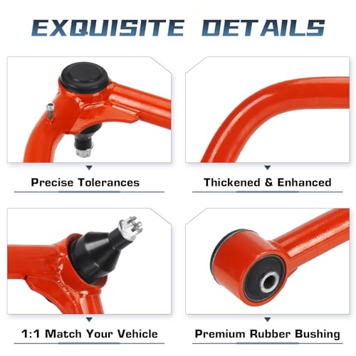Autsurles Front Upper Control Arms with Ball Joint for Toyota Tundra 2007-2021, for Toyota Sequoia 2008-2022, Adaption 2-4" Lift Suspension Kit Adjustable Control Arm, Replacement Factory Suspension Arms 2 PCS - Image 5