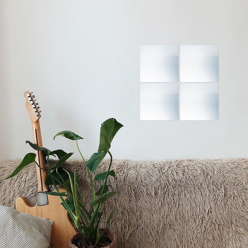 12pcs Acrylic Mirror Wall Stickers DIY Adhesive Rounded Corners for Closet and Doors, Waterproof Mirror Decal for Wall Decoration, Fashionable and Chic Tile Stickers - Image 5