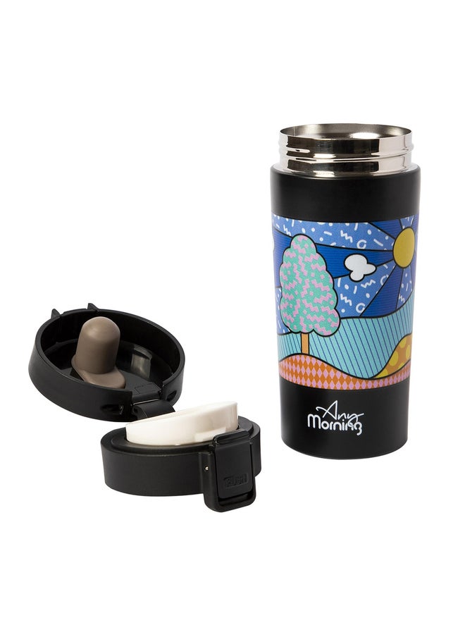 Any Morning Stainless Steel BPA-Free Thermos Travel Mug Multicolour 380ml - Image 4