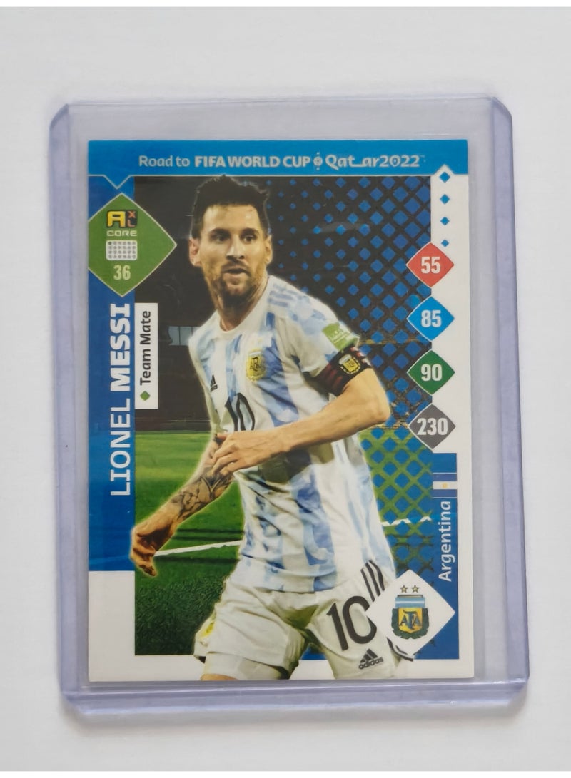 Panini بطاقة جمع أصلية ليو ميسي بانيني أدريالين XL الطريق إلى كأس العالم 2022 زميل الفريق قاعدة 36 - Image 1