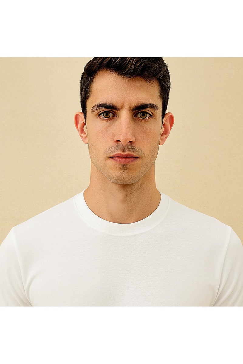 Bambelle Essential White T-Shirt for Men – Premium Pima Cotton Comfort - Image 4