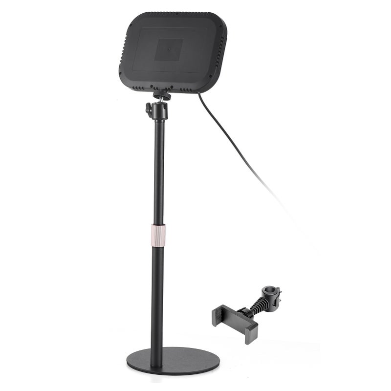 1 Packs Desktop LED Video Light Panel 12W Video Conference Light for Zoom Meeting 3000K-6500K Photography Fill Light with Adjustable Light Stand Phone Holder USB Powered for Computer - Image 2
