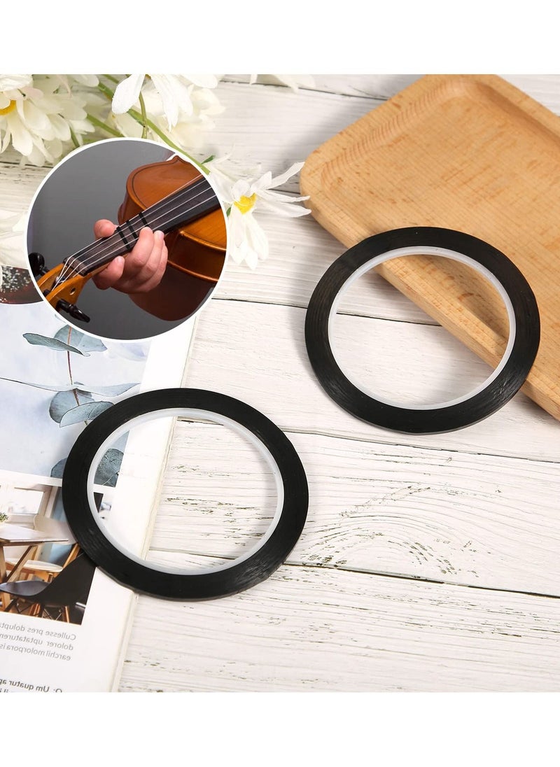 Excefore 2 Rolls Violin Fingering Tape for Fretboard, 216 ft/66m Orchestral Instrument Fingering Tape Fingerboard Tape Note Positions Violin Accessories for Beginners Cello Guitar - Black  - Image 4
