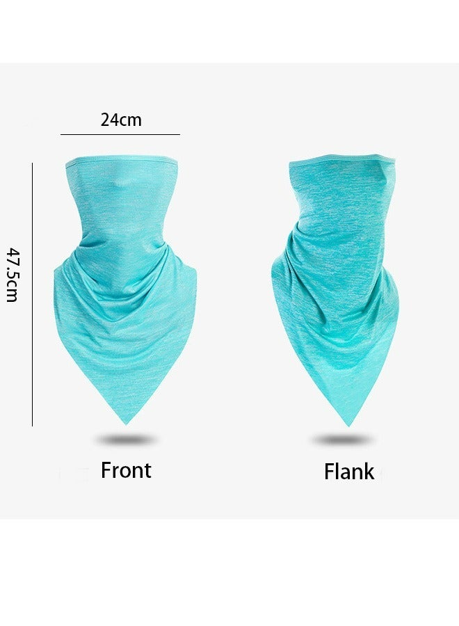 Generic UV Protection Bandana Face Mask, Ice Silk Breathable Balaclava Outdoor Cycling Neck Scarf, Multifunctional Face Mask (Azure) - Image 2