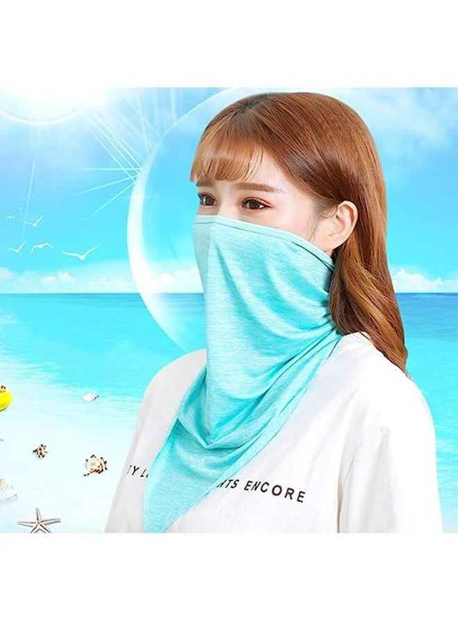 Generic UV Protection Bandana Face Mask, Ice Silk Breathable Balaclava Outdoor Cycling Neck Scarf, Multifunctional Face Mask (Azure) - Image 5