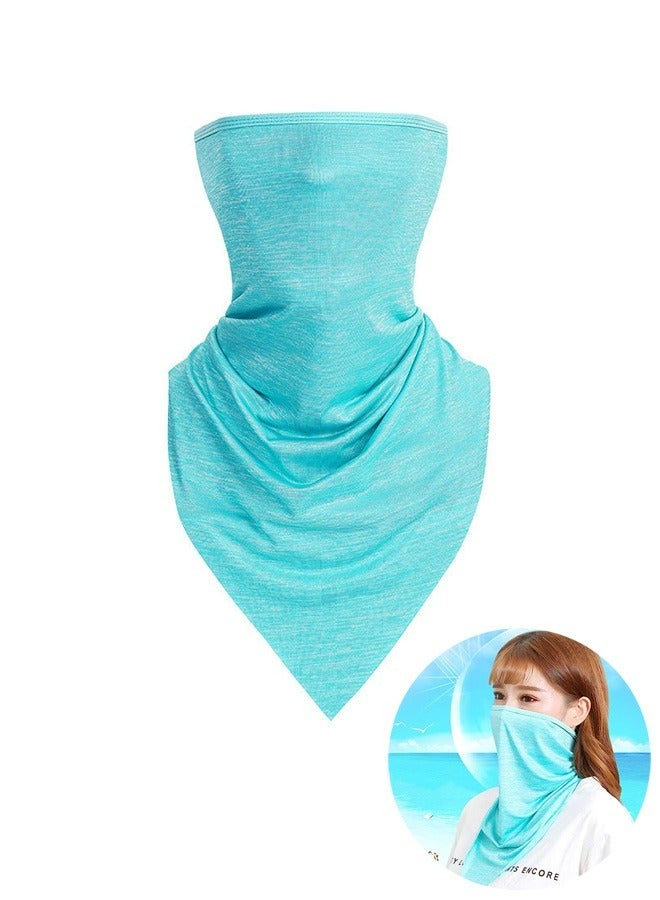 Generic UV Protection Bandana Face Mask, Ice Silk Breathable Balaclava Outdoor Cycling Neck Scarf, Multifunctional Face Mask (Azure) - Image 1