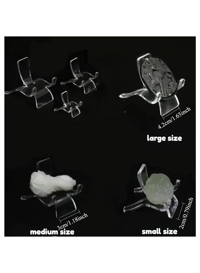 12PCS Mini Acrylic Easel Stands 3 Sizes Rock Display Base For Crystals Minerals - Image 5