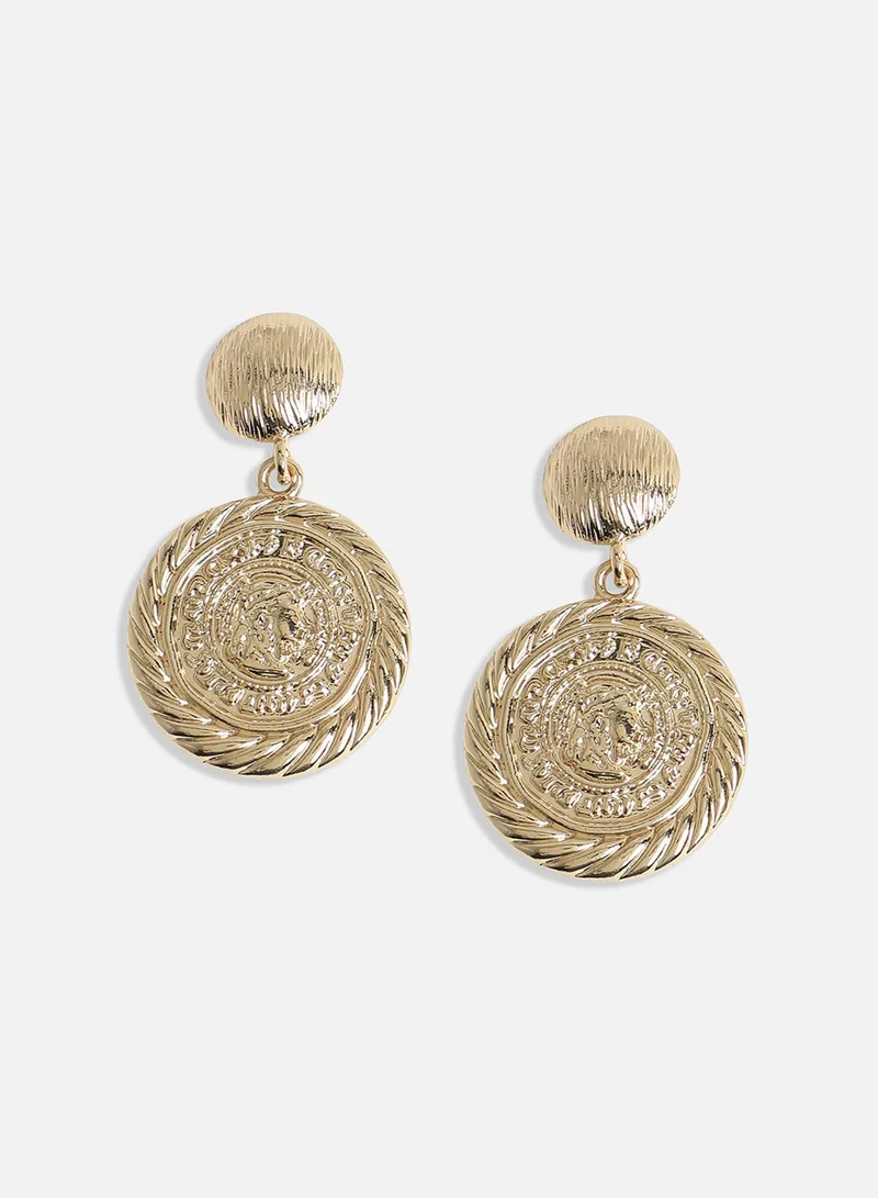 SOHI Textured Royal Artificial Drop Earring Jewellery