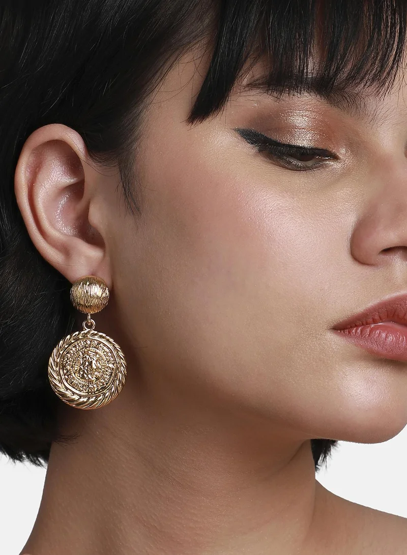 SOHI Textured Royal Artificial Drop Earring Jewellery