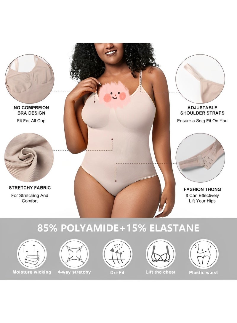REOCLE Women's Shapewear Seamless Bodysuit Tummy Control Body Sculpting Shaper Thong Waist Slimming Lifting Shapewear - Image 4