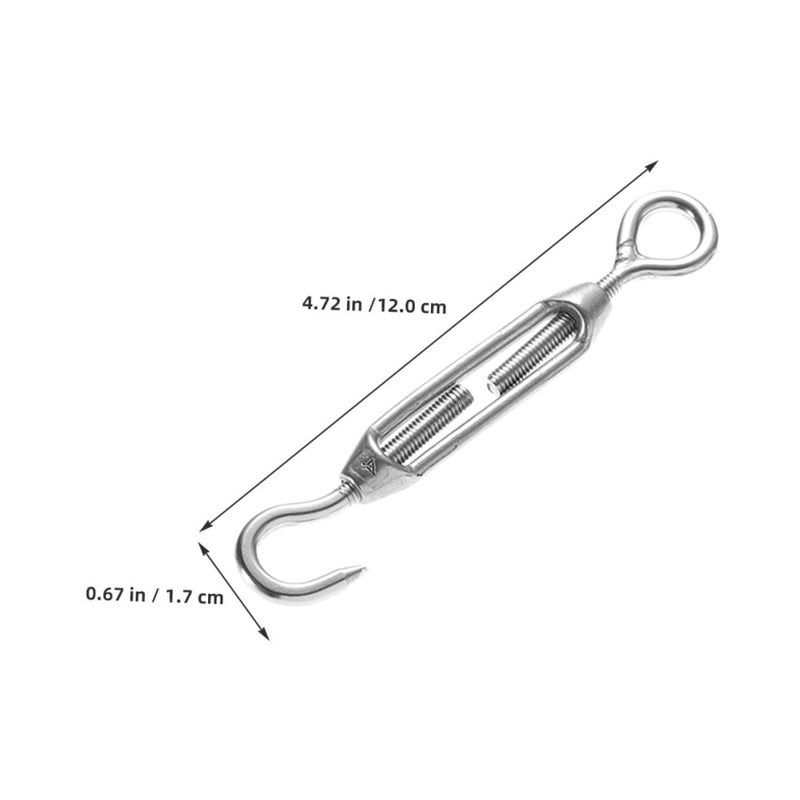 Stainless Steel 304 Turnbuckles M5 with Hook and Eye for Wire Rope Tensioning Heavy Duty - Image 3
