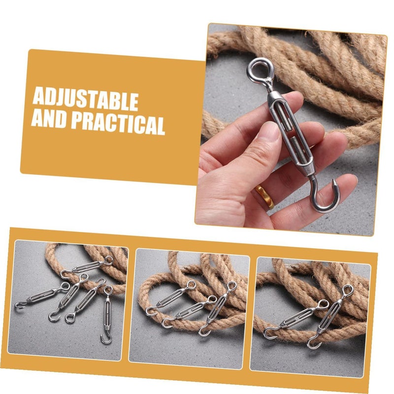 Stainless Steel 304 Turnbuckles M5 with Hook and Eye for Wire Rope Tensioning Heavy Duty - Image 4