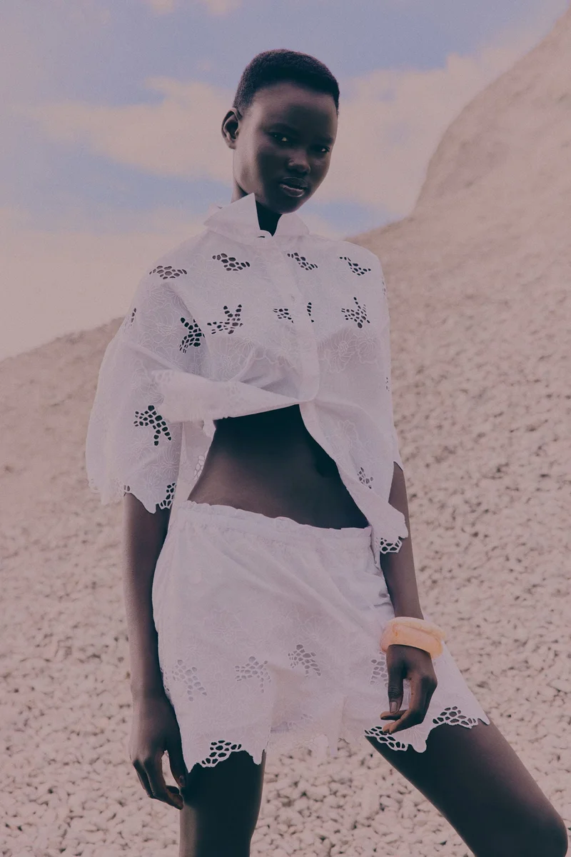 H&M Broderie anglaise shirt