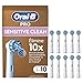 Oral-B OralB Pro Sensitive Clean Electric Toothbrush Head XShaped Extra Soft Bristles for Gentle Brushing Plaque Removal Pack of 10 Toothbrush Heads Suitable for Mailbox White