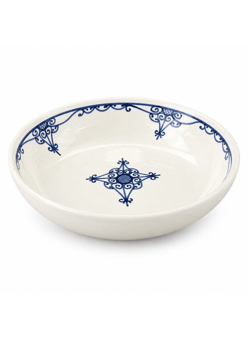 AKDC Slama Ceramic Soup Plate Off-White - 23cm - Image 1