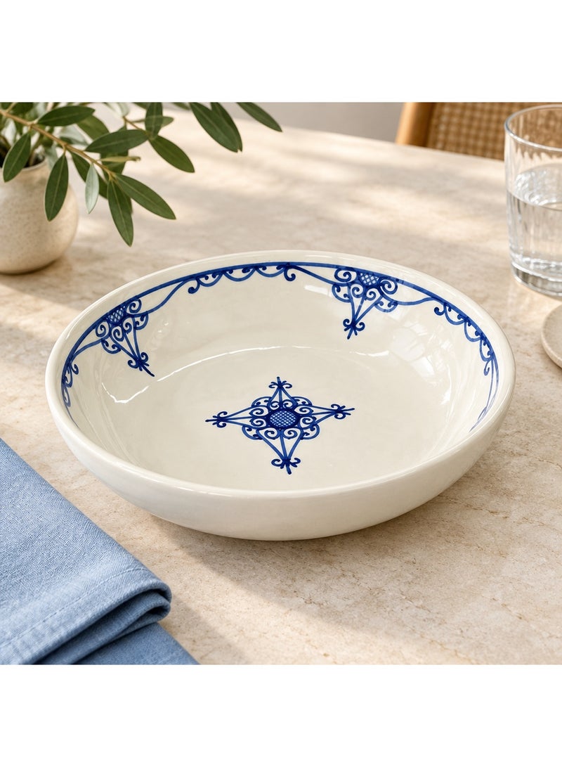 AKDC Slama Ceramic Soup Plate Off-White - 23cm - Image 3