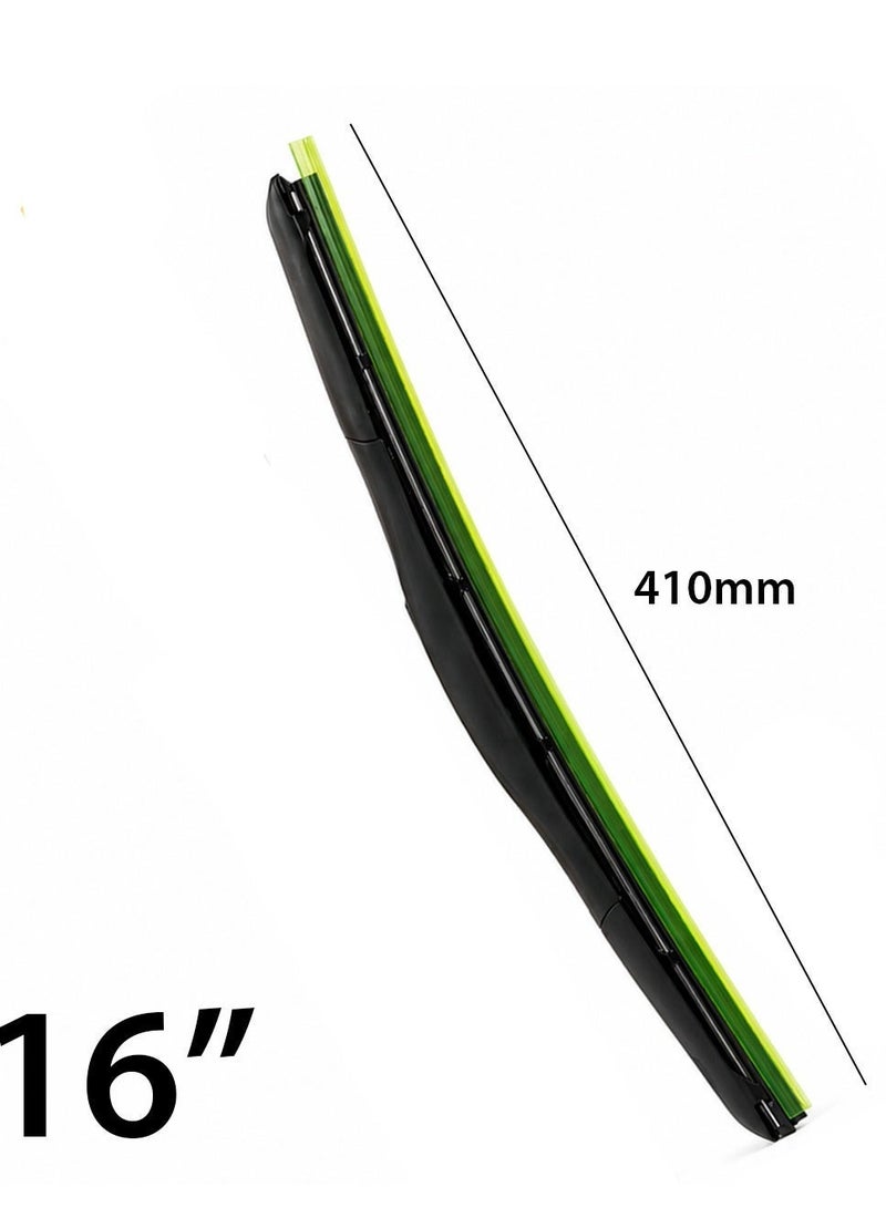 Hansa Parts 16 Inch 410mm Hybrid Windshield Wiper Blade, Universal Car Wiper Blade, Silicone Coated Rubber Windshield Cleaner, All Weather Wiper for Rain Snow Dust Fog, Quiet Streak Free Performance, Easy Install Replacement Blade ERPC-WP10228. - Image 2