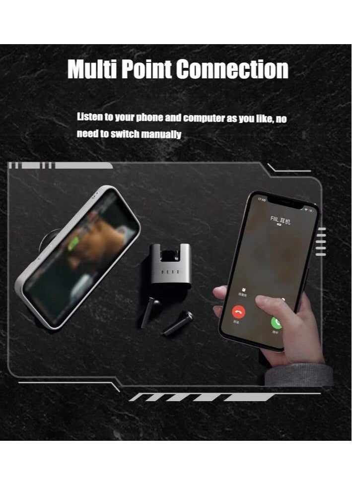 Wireless Earbuds -  True Wireless Earbuds Cordless, Bluetooth 5.0 Earphones with Microphone, Bass Bluetooth Earbuds, Noise-Cancelling, Sweatproof Wireless Headphones for iPhone & Android