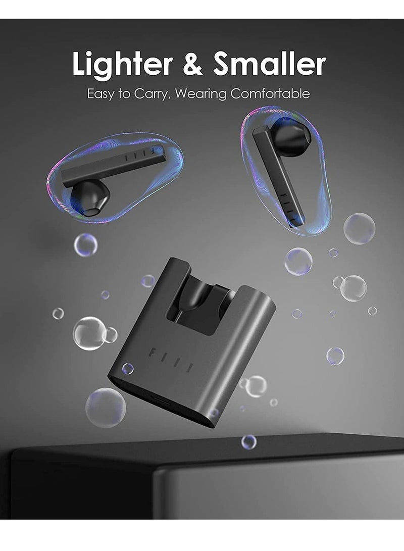 Wireless Earbuds -  True Wireless Earbuds Cordless, Bluetooth 5.0 Earphones with Microphone, Bass Bluetooth Earbuds, Noise-Cancelling, Sweatproof Wireless Headphones for iPhone & Android