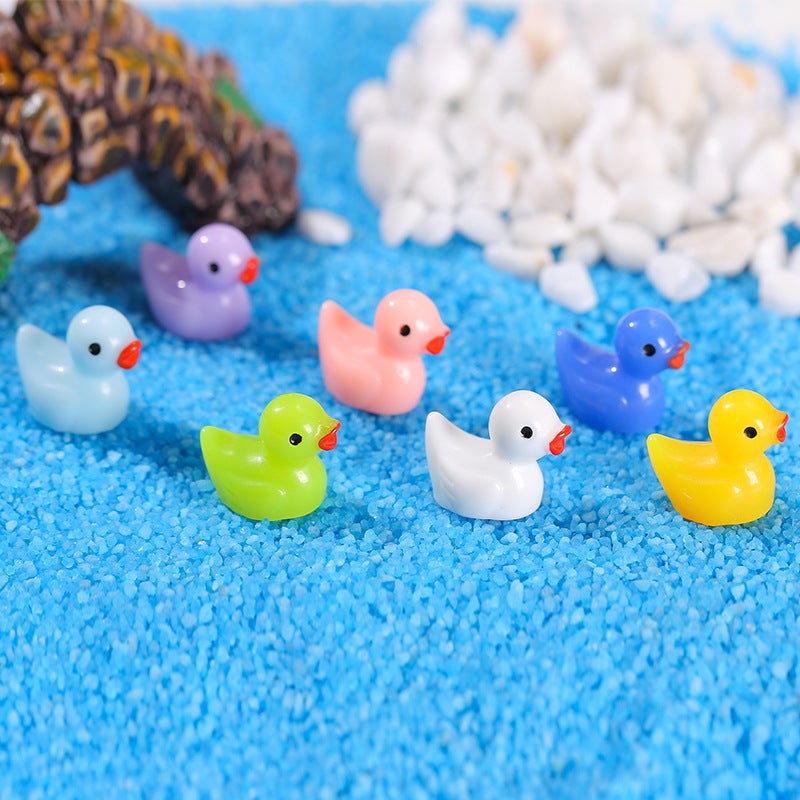 Yellow Duck Moss Micro Landscape Ornaments Fleshy Ornaments Zakka Goods Crafts Small Ornaments Resin Animal Ornaments - Image 3