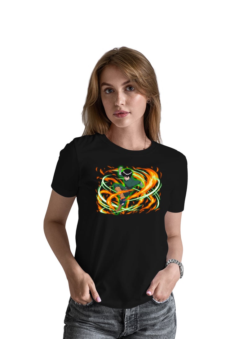 Fashion World Cotton T-shirt Printed with High-quality Anime Naruto Rock Lee