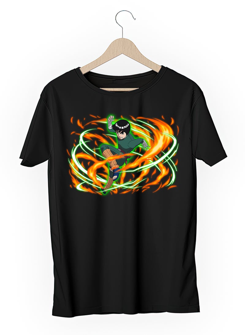 Fashion World Cotton T-shirt Printed with High-quality Anime Naruto Rock Lee