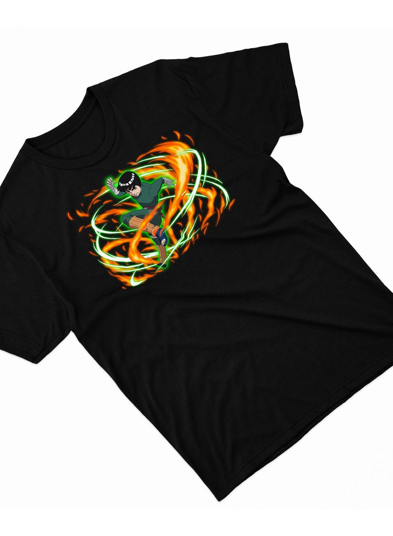 Fashion World Cotton T-shirt Printed with High-quality Anime Naruto Rock Lee