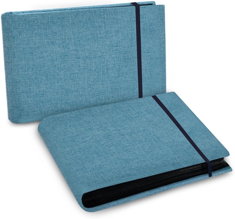 Elitecran 2 Pack Mini Photo Book, Small Photo Album, Small Pocket Photo for 200 10 x 15 Photos Album, Mini Photo Book, Pages, Photo Album for Inserting with Linen Cover for Holiday, Birthday - Image 1