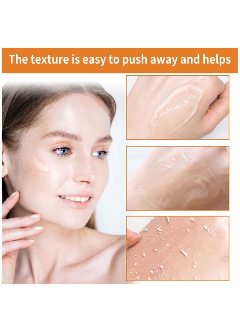 Orange Exfoliating Moisturizer Face Body Scrub Gel, Orange Exfoliating Gel Scrub for Face Body Skin, Orange Peeling Gel Face Scrub Deep Cleansing Moisturizing Facial Exfoliator (2 PCS) - Image 5