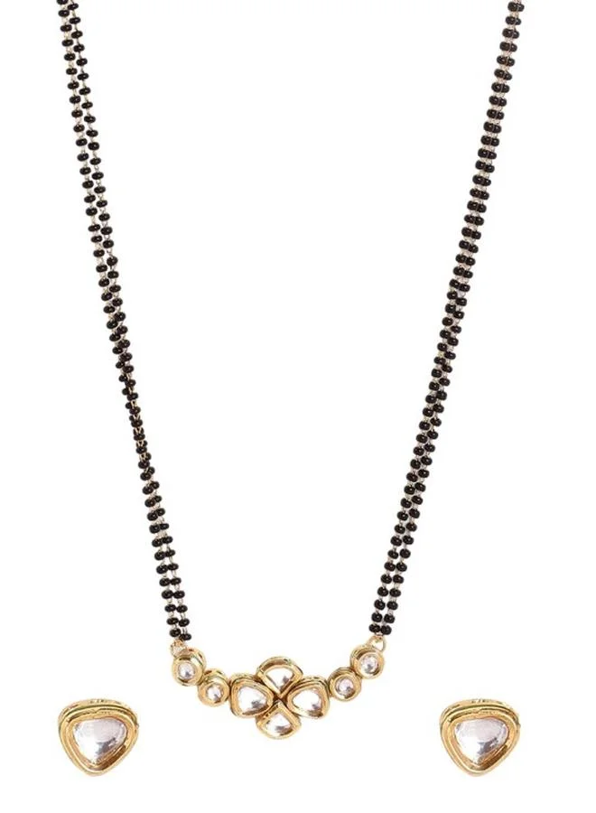 Priyaasi Ethnic Women Brass Mangal Sutra with pattern and secured with Hook closure and styled in ideal for Ethnic moments — designed to make heads turn.