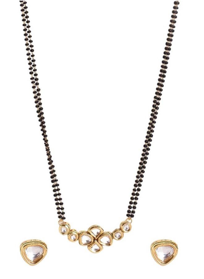 Priyaasi Ethnic Women Brass Mangal Sutra with pattern and secured with Hook closure and styled in ideal for Ethnic moments — designed to make heads turn.  - Image 3