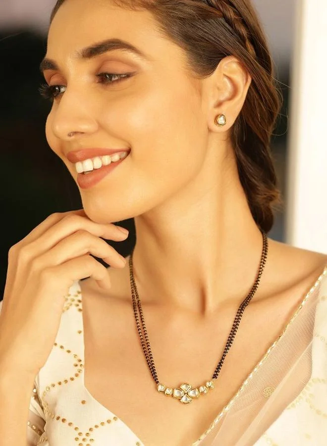 Priyaasi Ethnic Women Brass Mangal Sutra with pattern and secured with Hook closure and styled in ideal for Ethnic moments — designed to make heads turn.