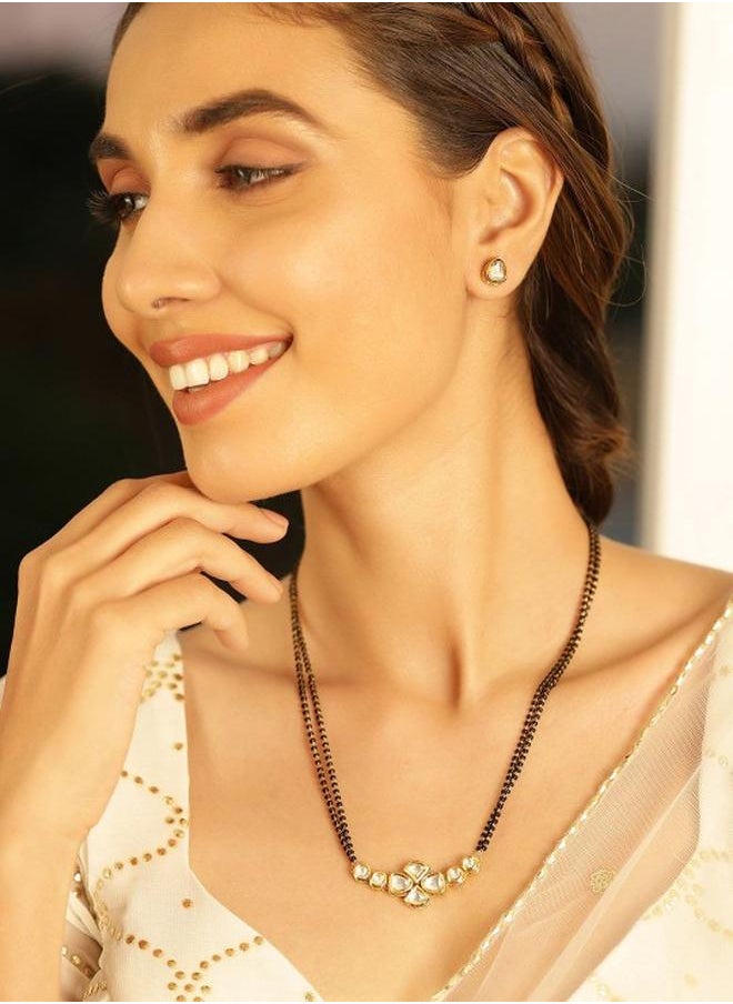 Priyaasi Ethnic Women Brass Mangal Sutra with pattern and secured with Hook closure and styled in ideal for Ethnic moments — designed to make heads turn.  - Image 5