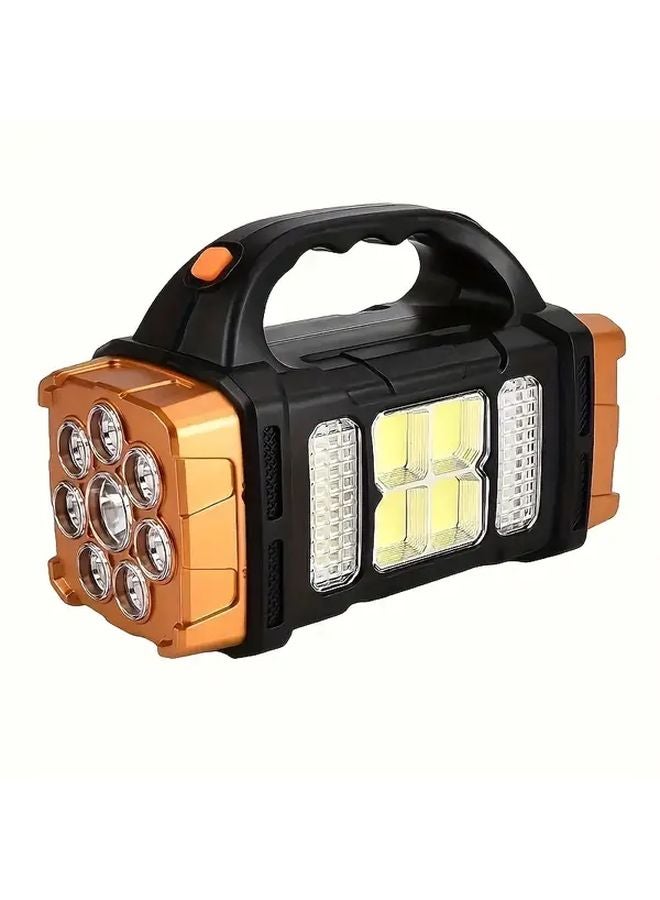 مصباح يدوي شمسي LED بشاحن USB، عالي اللمعان، مصباح عمل، للتخييم والطوارئ - Image 1
