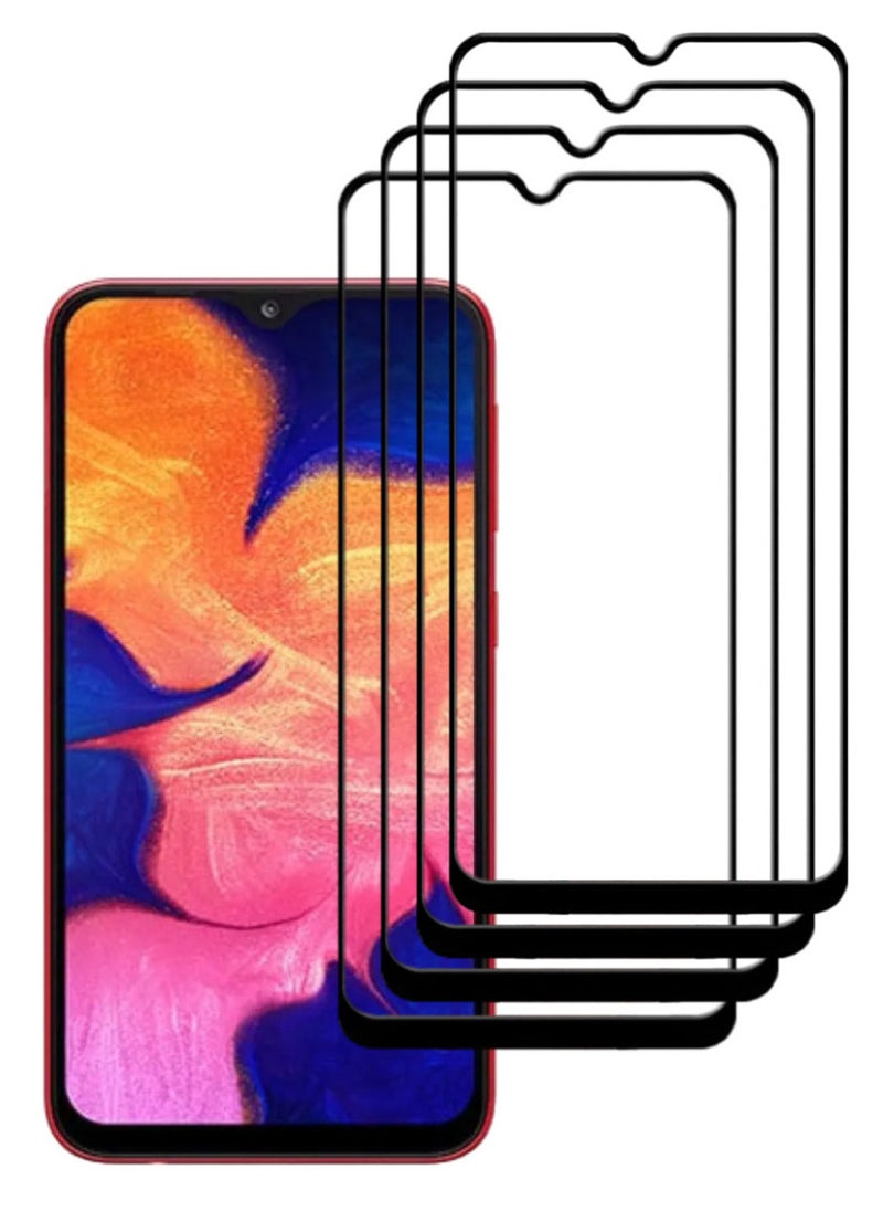 ACLIX 4 Pieces Antistatic ESD Dustproof Premium Quality High Definition Tempered Glass Screen Protector Designed For Samsung Galaxy A10 - Image 1