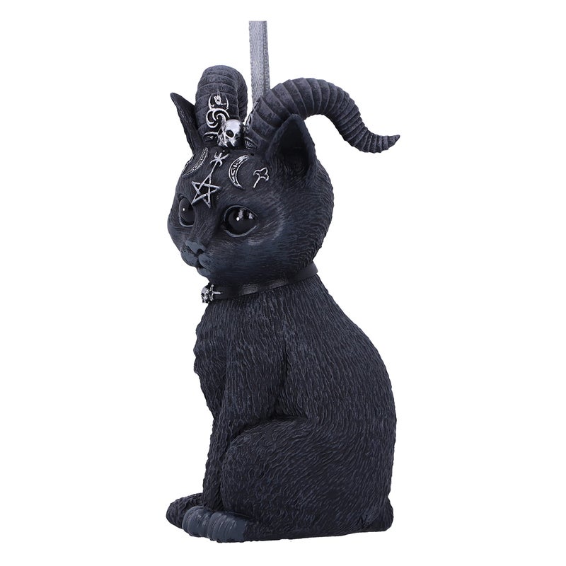 Nemesis Now Cult Cuties Pawzuph Hanging Ornament 10cm  Resin  Black  Scarily Adorable Horned Cat Hanging Ornament  Horned Cat  Cast in The Finest Resin  Expertly Hand-Painted - Image 2