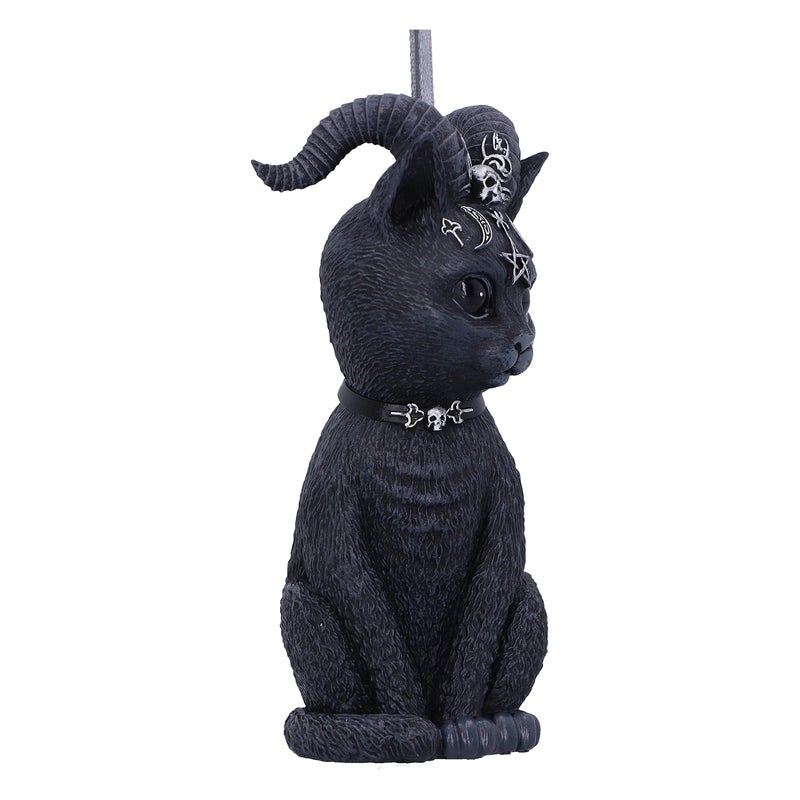 Nemesis Now Cult Cuties Pawzuph Hanging Ornament 10cm  Resin  Black  Scarily Adorable Horned Cat Hanging Ornament  Horned Cat  Cast in The Finest Resin  Expertly Hand-Painted - Image 4
