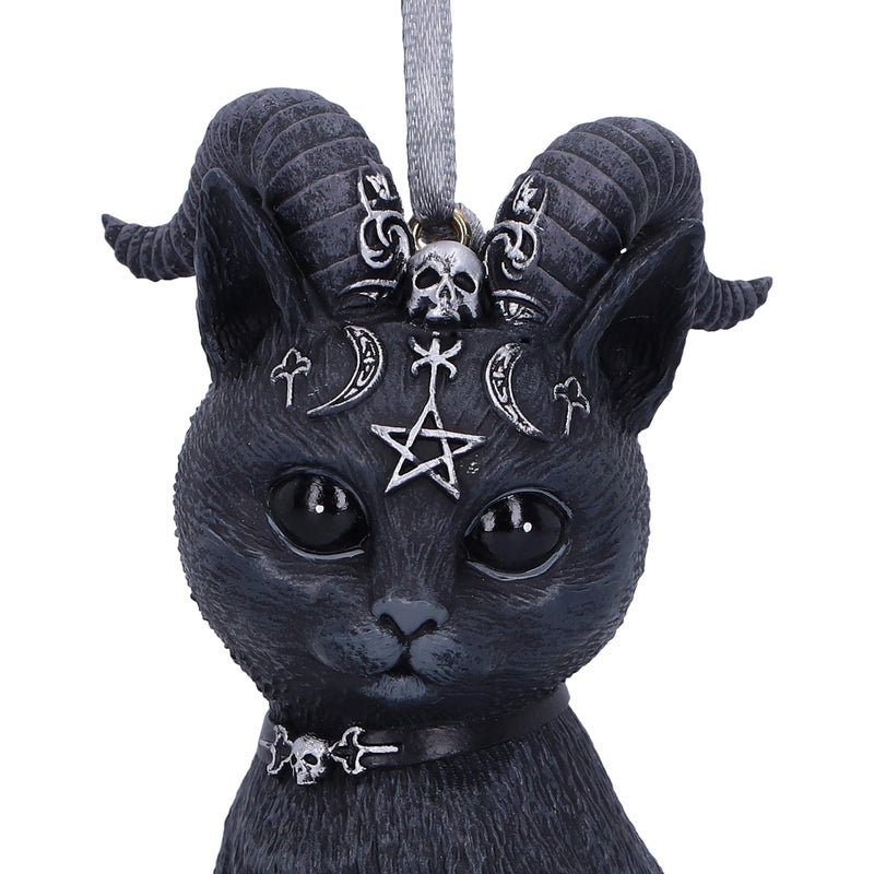 Nemesis Now Cult Cuties Pawzuph Hanging Ornament 10cm  Resin  Black  Scarily Adorable Horned Cat Hanging Ornament  Horned Cat  Cast in The Finest Resin  Expertly Hand-Painted - Image 5