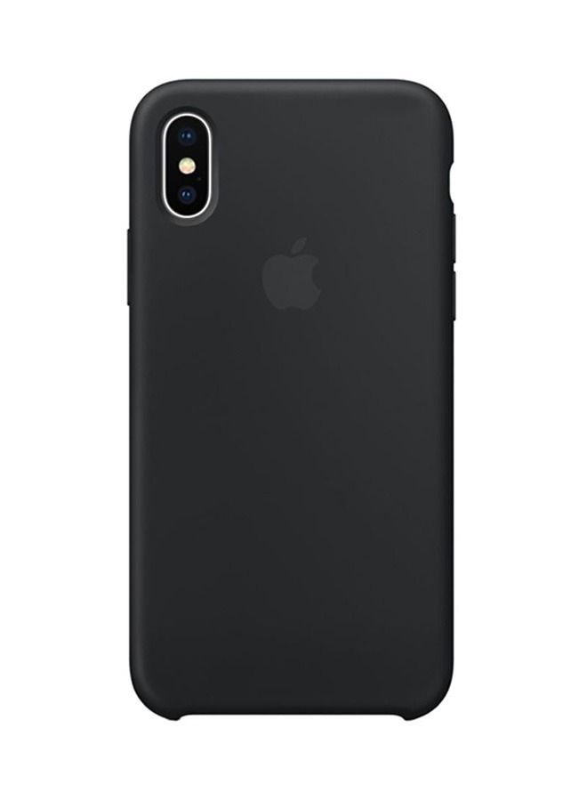 Silicone Back Cover For Apple iPhone Xs Black - Image 1