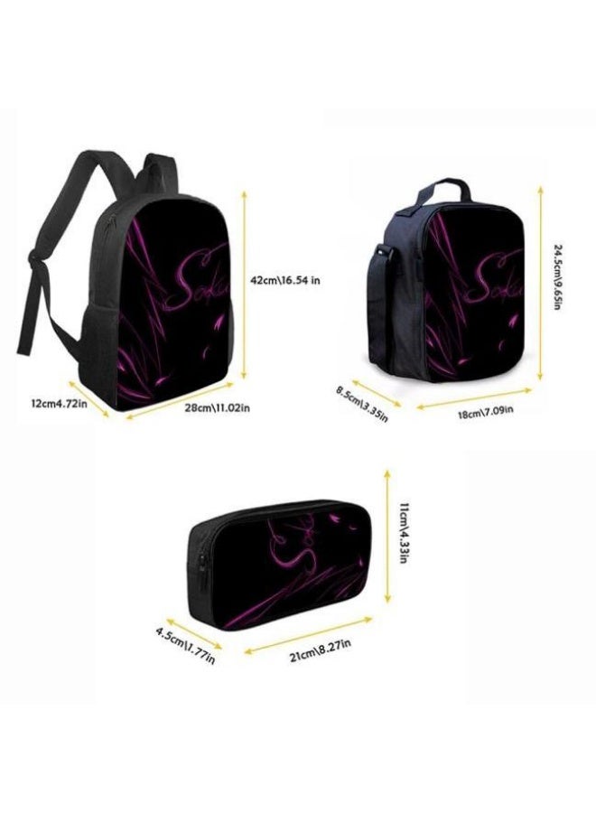 عام حقيبة ظهر مطبوعة بالرسوم المتحركة + مجموعة حقائب اليد + القلم، مجموعة حقائب عملية من ثلاث قطع (يمكن استخدام الطلاب والأطفال ونزهات الأصدقاء ورياضات تسلق الجبال وما إلى ذلك) - 60 - Image 3