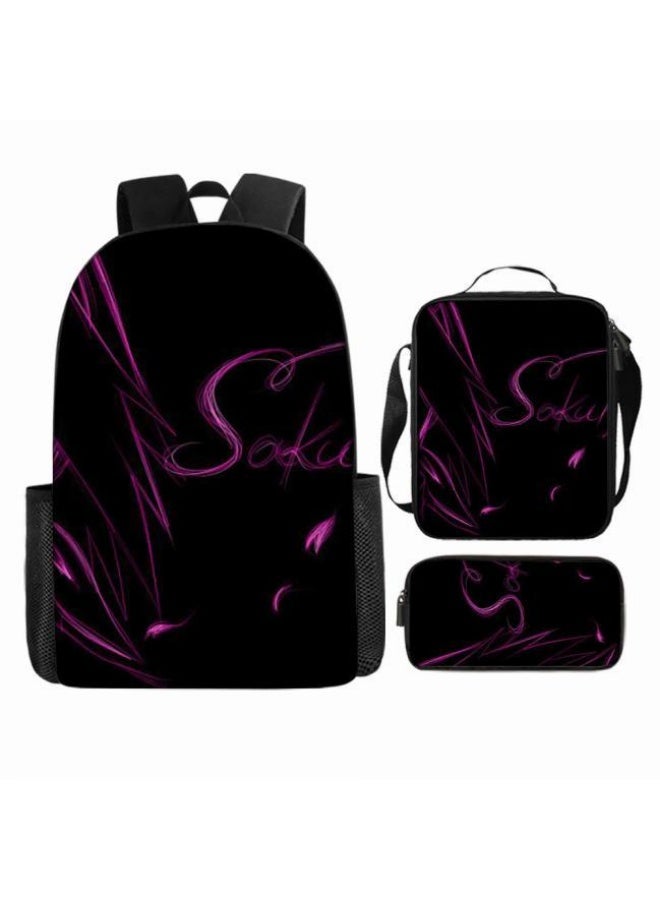 عام حقيبة ظهر مطبوعة بالرسوم المتحركة + مجموعة حقائب اليد + القلم، مجموعة حقائب عملية من ثلاث قطع (يمكن استخدام الطلاب والأطفال ونزهات الأصدقاء ورياضات تسلق الجبال وما إلى ذلك) - 60 - Image 4