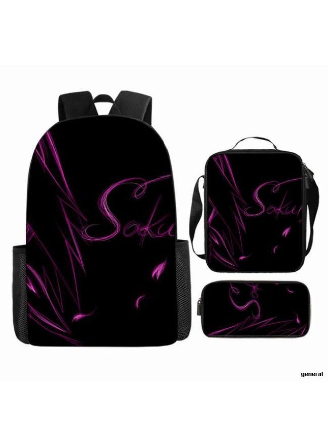 عام حقيبة ظهر مطبوعة بالرسوم المتحركة + مجموعة حقائب اليد + القلم، مجموعة حقائب عملية من ثلاث قطع (يمكن استخدام الطلاب والأطفال ونزهات الأصدقاء ورياضات تسلق الجبال وما إلى ذلك) - 60 - Image 1