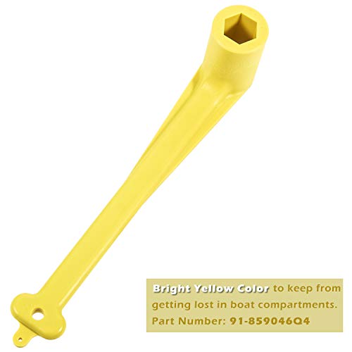 Yoursme Polymer Light-Weight Propeller Wrench 1-1/16" Marine Boat Nut Propeller Wrench for Mercury/Mercruiser/Alpha Replaces 91-859046Q4 Yellow, Rustproof Plastic - Image 5