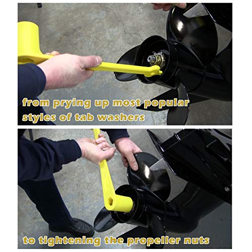 Yoursme Polymer Light-Weight Propeller Wrench 1-1/16" Marine Boat Nut Propeller Wrench for Mercury/Mercruiser/Alpha Replaces 91-859046Q4 Yellow, Rustproof Plastic - Image 3
