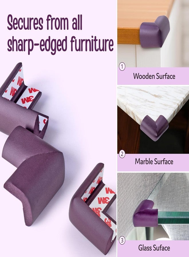 Ambdded® Furniture Corner Guard for Baby Safety, 12Pcs, Pre-Taped 3M Adhesive, Edge Protectors with Childproof Foam Cushions, Baby Proofing, Non-Toxic, BPA Free, Brown - Image 5
