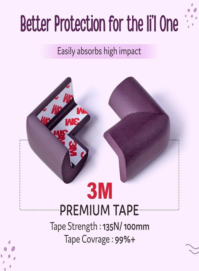 Ambdded® Furniture Corner Guard for Baby Safety, 12Pcs, Pre-Taped 3M Adhesive, Edge Protectors with Childproof Foam Cushions, Baby Proofing, Non-Toxic, BPA Free, Brown - Image 3