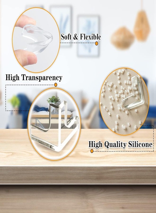 EXOMOON واقيات زوايا على شكل حرف T من إكسومون، واقيات زوايا للأطفال، مصدات حواف شفافة، مصدات ووسائد مقاومة للأطفال لتغطية حواف الأثاث والطاولات الحادة، زوايا طاولة شفافة (16) - Image 5